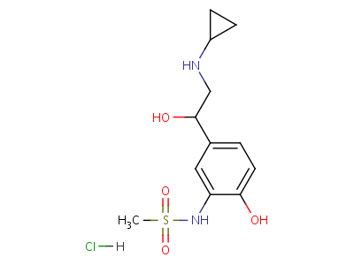 N-[5-[2-(cyclopropylamino)-1-hydroxy-ethyl]-2-hydroxy-phenyl]methanesulfonamide Structure,58497-87-3Structure