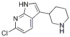 1H-pyrrolo[2,3-b]pyridine, 6-chloro-3-(3-piperidinyl)- Structure,1001069-45-9Structure