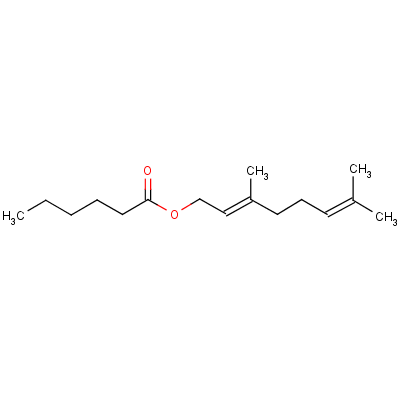 n-己酸香葉酯結(jié)構(gòu)式_10032-02-7結(jié)構(gòu)式