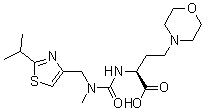 (S)-2-(3-((2-isopropylthiazol-4-yl)methyl)-3-methylureido)-4-morpholinobutanoic acid Structure,1004316-92-0Structure