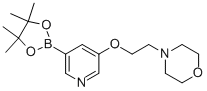 4-[2-[[5-(4,4,5,5-Tetramethyl-1,3,2-dioxaborolan-2-yl)-3-pyridinyl]oxy]ethyl]-morpholine Structure,1010104-33-2Structure