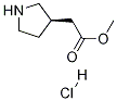 Methyl (r)-pyrrolidin-3-yl-acetate hcl/(r)-methyl 2-(pyrrolidin-3-yl)acetate hydrochloride Structure,1024038-31-0Structure