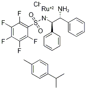 Chloro{[(1r,2r)-(-)-2-amino-1,2-diphenylethyl](pentafluorophenylsulfonyl)amido}(p-cymene)ruthenium(ii), min. 90% rucl[(r,r)-fsdpen](p-cymene) Structure,1026995-71-0Structure