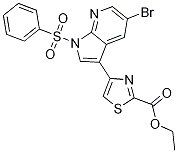 4-(1-Benzenesulfonyl-5-bromo-1h-pyrrolo[2,3-b]pyridin-3-yl)-thiazole-2-carboxylic acid ethyl ester Structure,1046793-41-2Structure