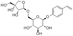 P-vinylphenyl o-[beta-d-apiofuranosyl-(1-6)]-beta-d-glucopyranoside Structure,112047-91-3Structure