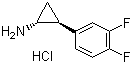 (1R,2S)-REL-2-(3,4-二氟苯基)環(huán)丙胺鹽酸鹽結(jié)構(gòu)式_1156491-10-9結(jié)構(gòu)式