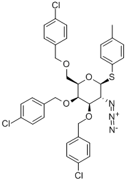 4-Methylphenyl 2-azido-2-deoxy-3,4,6-tri-o-4-chlorobenzyl-1-thio--d-galactopyranoside Structure,117153-30-7Structure