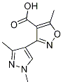 3-(1,3-Dimethyl-1H-pyrazol-4-yl)-5-methylisoxazole-4-carboxylic acid Structure,1171972-67-0Structure