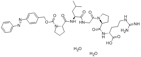 1-[({4-[(E)-phenyldiazenyl]benzyl}oxy)carbonyl]prolylleucylglycylprolylarginine dihydrate Structure,118081-33-7Structure