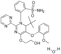 4-Tert-butyl-n-(6-(2-hydroxyethoxy)-5-(2-methoxyphenoxy)-2,2-bipyrimidin-4-yl)benzenesulfonamide hydrate Structure,1196074-08-4Structure