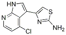 2-Thiazolamine, 4-(4-chloro-1h-pyrrolo[2,3-b]pyridin-3-yl)- Structure,1203569-25-8Structure