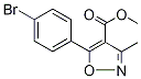 4-Isoxazolecarboxylic acid, 5-(4-bromophenyl)-3-methyl-, methyl ester Structure,1228689-61-9Structure