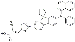 (E)-3-(5-(2-(n-(naphthalen-5-yl)-n-phenylamino)-9,9-di ethyl-9h-fluoren-7-yl)thioph en-2-yl)-2-cyanoacrylic acid Structure,1234799-59-7Structure