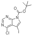 4-Chloro-5-iodo-pyrrolo[2,3-d]pyrimidine-7-carboxylic acid tert-butyl ester Structure,1244855-76-2Structure