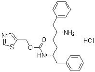 Thiazol-5-ylmethyl (2r,5r)-5-amino-1,6-diphenylhexan-2-ylcarbamate hydrochloride Structure,1247119-33-0Structure