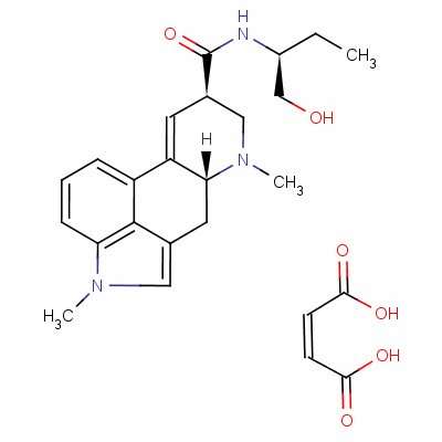 Ergoline-8-carboxamide, 9,10-didehydro-n-[(1s)-1-(hydroxymethyl)propyl]-1,6-dimethyl-, (8)-, (2z)-2-butenedioate (1:1) (salt) Structure,129-49-7Structure