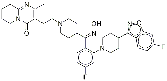 3-[2-[4-[(Z)-(4-fluoro-2-[4-(6-fluoro-1,2-benzisoxazol-3-yl)piperidin-1-yl)phenyl](hydroxyimino)methyl]piperidin-1-yl]ethyl]-2-methyl-6,7,8,9-tetrahydro-4h-pyrido[1,2-a]pyrimidin-4-one Structure,1346606-24-3Structure