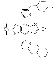 2,6-Bis(trimethyltin)-4,8-bis(5-(2-ethylhexyl)thiophen-2-yl)benzo [1,2-b:4,5-b’]dithiophene Structure,1352642-37-5Structure