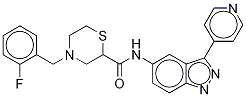 4-[(2-Fluorophenyl)methyl]-n-[3-(4-pyridinyl)-1h-indazol-5-yl]-2-thiomorpholinecarboxamide Structure,1361482-20-3Structure