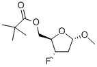 Methyl 2,3-dideoxy-5-o-(2,2-dimethylpropanoyl)-3-fluoro-alpha-d-erythro-pentofuranoside Structure,138168-22-6Structure