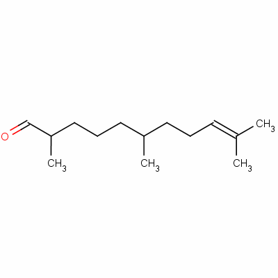 2,6,10-三甲基-9-烯-十一醛結(jié)構(gòu)式_141-13-9結(jié)構(gòu)式