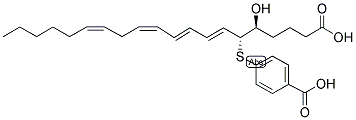 4-[[(1R,2e,4e,6z,9z)-1-[(1s)-4-carboxy-1-hydroxybutyl]-2,4,6,9-pentadecatetraen-1-yl]thio]-benzoic acid Structure,154978-38-8Structure