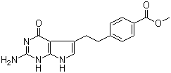 4-[2-(2-氨基-4,7-二氫-4-氧-1H-吡咯[2,3-d]嘧啶-5-基)乙基]苯甲酸甲酯結(jié)構(gòu)式_155405-80-4結(jié)構(gòu)式