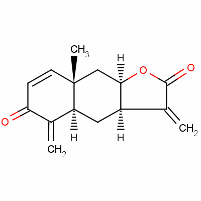 Naphtho[2,3-b]furan-2,6(3h,4h)-dione,3a,4a,5,8a,9,9a-hexahydro-8a-methyl-3,5-bis(methylene)-, (3ar,4ar,8as,9ar)- Structure,15569-50-3Structure