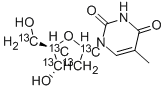 Thymidine-1’,2’,3’,4’,5’-13c5 Structure,156968-81-9Structure