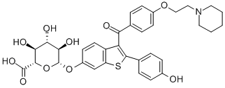 2-(4-Hydroxyphenyl)-3-{4-[2-(1-piperidinyl)ethoxy]benzoyl}-1-benzothiophen-6-yl (5xi)-beta-d-lyxo-hexopyranosiduronic acid Structure,174264-50-7Structure