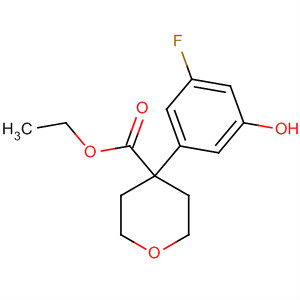 4-(3-Fluoro-5-hydroxyphenyl)-3,4,5,6-tetrahydro-2h-pyran-4-carboxylate ethyl Structure,179420-67-8Structure