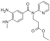 N-[3-氨基-4-(甲基氨基)苯甲酰基]-N-2-吡啶-β-丙氨酸乙酯結(jié)構(gòu)式_212322-56-0結(jié)構(gòu)式