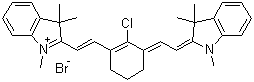 2-[2-[2-Chloro-3-[2-(1,3-dihydro-1,3,3-trimethyl-2h-indol-2-ylidene)ethylidene]-1-cyclohexen-1-yl]ethenyl]-1,3,3-trimethyl-3h-indolium bromide Structure,212964-63-1Structure