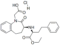 2-((R)-3-((S)-1-乙氧基-1-氧代-4-苯基丁烷-2-氨基)-2-氧代-2,3,4,5-四氫-1H-苯并[b]氮雜烷)乙酸鹽酸鹽結(jié)構(gòu)式_215447-90-8結(jié)構(gòu)式