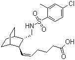 (5Z)-6-[(2R,3S)-3-[[[(4-氯-2-甲基苯基)磺?；鵠氨基]甲基]雙環(huán)[2.2.2]辛-2-基]-5-己烯酸結(jié)構(gòu)式_216158-34-8結(jié)構(gòu)式