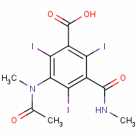 2,4,6-Triiodo-3-(n-methylcarbamoyl)-5-(n-methylacetylamino)benzoic acid Structure,21656-26-8Structure