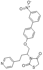 3-[1-[[(3μ-nitro[1,1μ-biphenyl]-4-yl)oxy]methyl]-3-(4-pyridinyl)propyl]-2,4-thiazolidinedione Structure,227088-94-0Structure