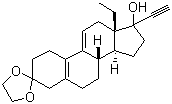 17-Ethinyl-17-hydroxy-18-methylestra-5(10),9(11)-dien-3-one-3-ethylene ketal Structure,23637-79-8Structure