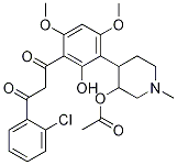 4-(3-(3-(2-Chlorophenyl)-3-oxopropanoyl)-2-hydroxy-4,6-dimethoxyphenyl)-1-methylpiperidin-3-yl acetate Structure,244136-25-2Structure