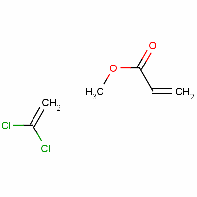 2-Propenoic acid, methyl ester, polymer with 1,1-dichloroethene Structure,25038-72-6Structure