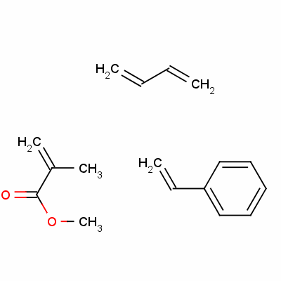 2-Propenoic acid, 2-methyl-, methyl ester, polymer with 1,3-butadiene and ethenylbenzene Structure,25053-09-2Structure