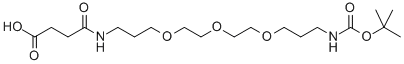 2,2-Dimethyl-4,20-dioxo-3,9,12,15-tetraoxa-5,19-diazatricosan-23-oic acid Structure,250612-31-8Structure