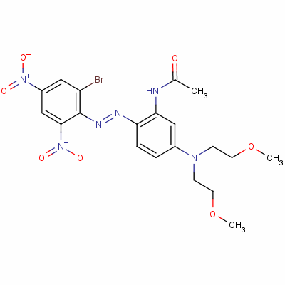 N-[5-[bis(2-methoxyethyl )amino]-2-[(2-bromo-4,6-dinitrophenyl )azo]phenyl ]acetamide Structure,25594-47-2Structure