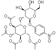 4-Nitrophenyl 2-o-(2,3,4,6-tetra-o-acetyl-β-d-glucopyranosyl)-β-d-glucopyranoside Structure,26255-69-6Structure