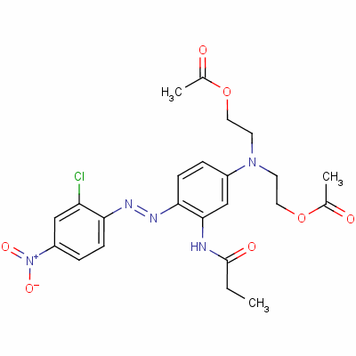 2-[N-(2-acetoxyethyl)-4-chloro-2-nitro-5-[2-(propionamido)anilino]anilino]ethyl acetate Structure,26850-12-4Structure