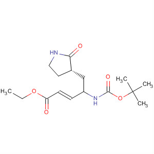 (2E,4s)-4-[(tert-butyloxycarbonyl)amino]-5-[(3s)-2-oxo-3-pyrrolidinyl]-2-pentenoic acid eethyl ester Structure,328086-54-0Structure