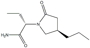 1-Pyrrolidineacetamide, α-ethyl-2-oxo-4-propyl-, (αs,4r)- Structure,357336-20-0Structure