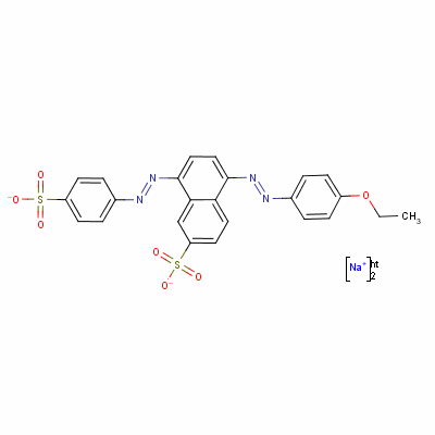 Disodium 5-(4-ethoxyphenyl)diazenyl-8-(4-sulfonatophenyl)diazenylnaphthalene-2-sulfonate Structure,36409-70-8Structure