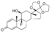 9-Fluoro-11beta-hydroxy-17,20:20,21-bis(methylenedioxy)-pregna-1,4-dien-3-one Structure,3800-34-8Structure