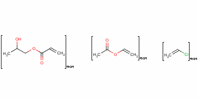 氯乙烯、乙酸乙烯酯、丙烯酸-β-羥丙酯三元共聚樹脂結(jié)構(gòu)式_41618-91-1結(jié)構(gòu)式